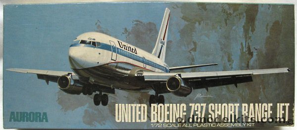 Aurora 1/72 Boeing 737 United Air Lines Short Range Jet, 359-250 plastic model kit